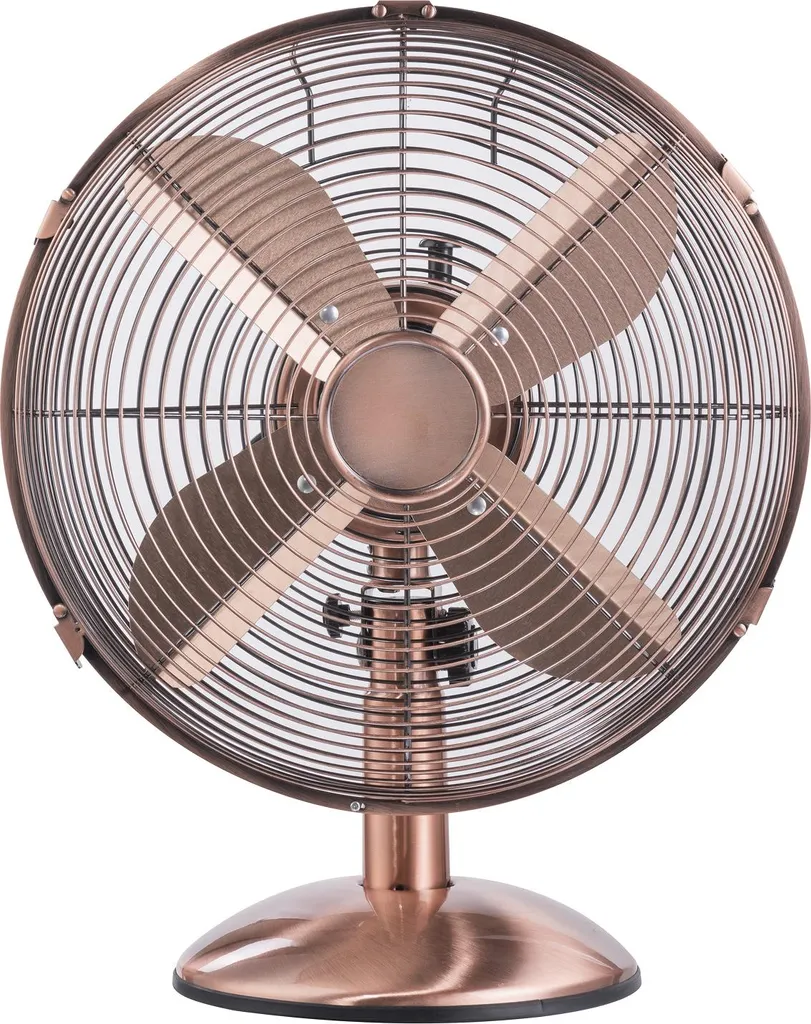 Ravanson WT-7033M Ventilateur de Table en Cuivre Métal 33,5 cm 40W