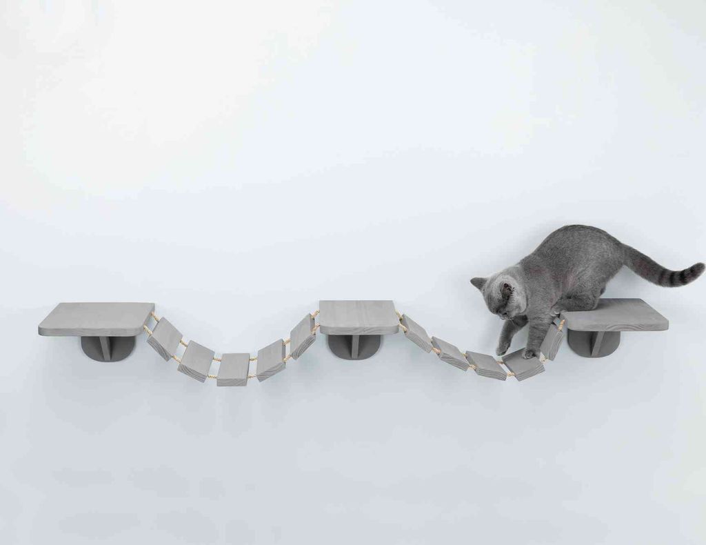 TRIXIE Wandmontierte Katzenkletterleiter 150 x 30 cm Taupe Produktbild 10