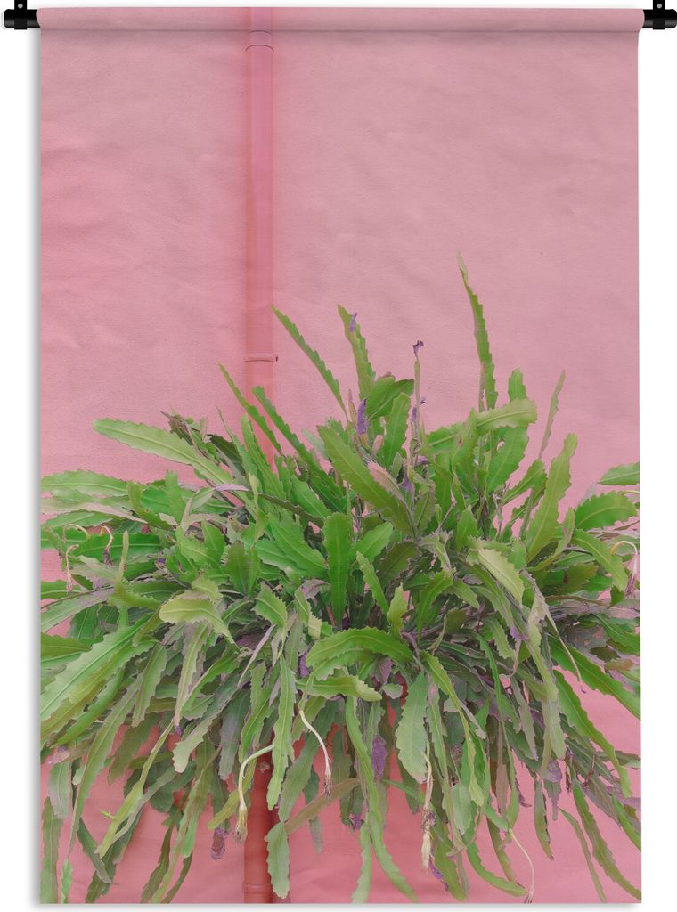 MuchoWow Wandteppich Wandbehang Pflanze - Sommer - Rosa 60x90 cm Tapisserie Dekoration Wandtuch - Foto-Teppich - Abwaschbar