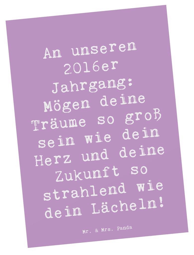 Mr. & Mrs. Panda Postkarte Spruch 2016 Geburtstag Glückwunsch - Lavendeltraum - Geschenk, Happy Birthday, Grußkarte, Ansichtskarten, Geburtstagss...