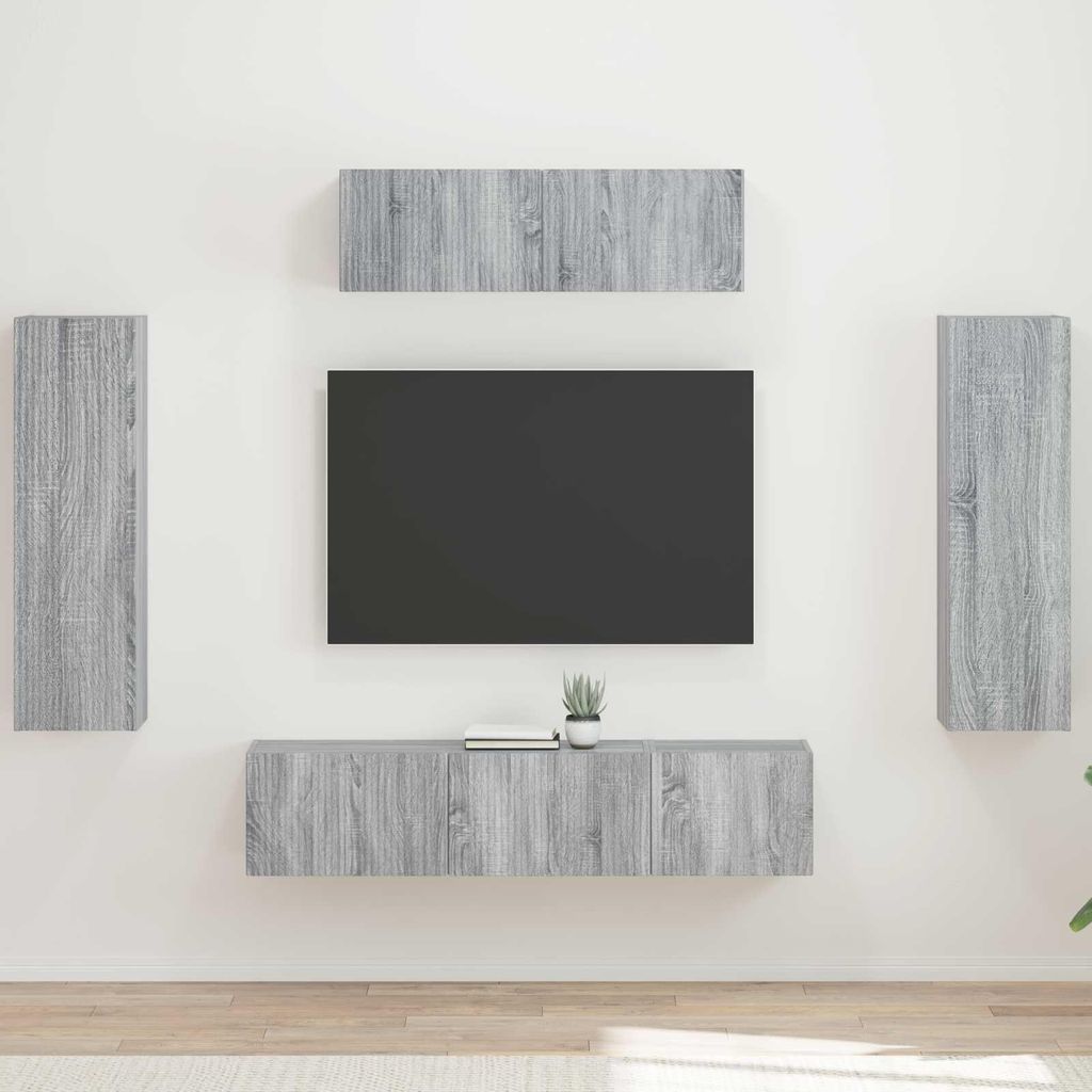 Maison Exclusive - TV-Schränk 5 pcs Graues Sonoma