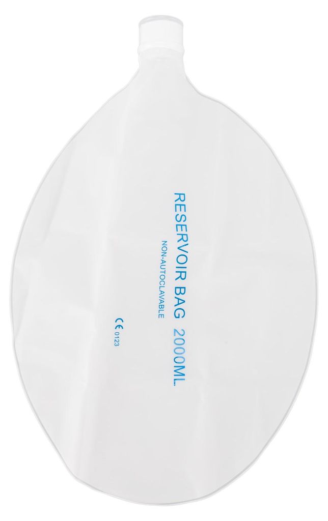2000 ml Sauerstoff-Rebreather-Reservoirbeutel für Wiederbelebung, Ersatzzubehör, Beatmungsgerät für Erwachsene