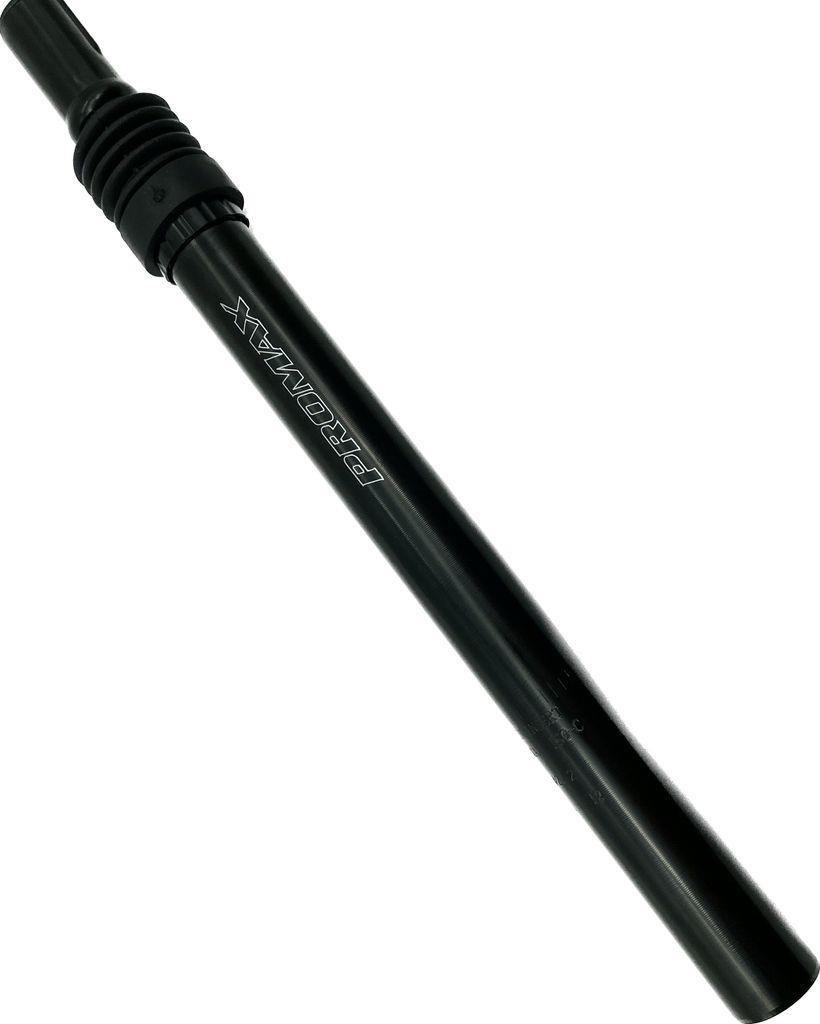 Promax Fahrrad Sattelstütze gefederte Kerzensattelstütze Alu schwarz Ø27,2-31,8