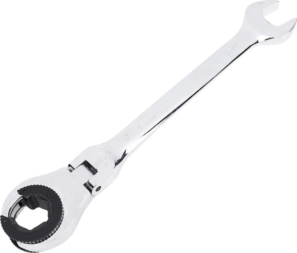 Clé polygonale ouverte à cliquet 19mm articulée pour tuyauterie