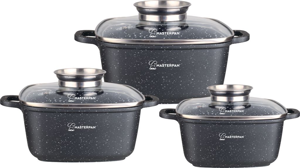 Masterpan 6-dielna sada štvorcových panvíc, nepriľnavý Obrázok produktu 