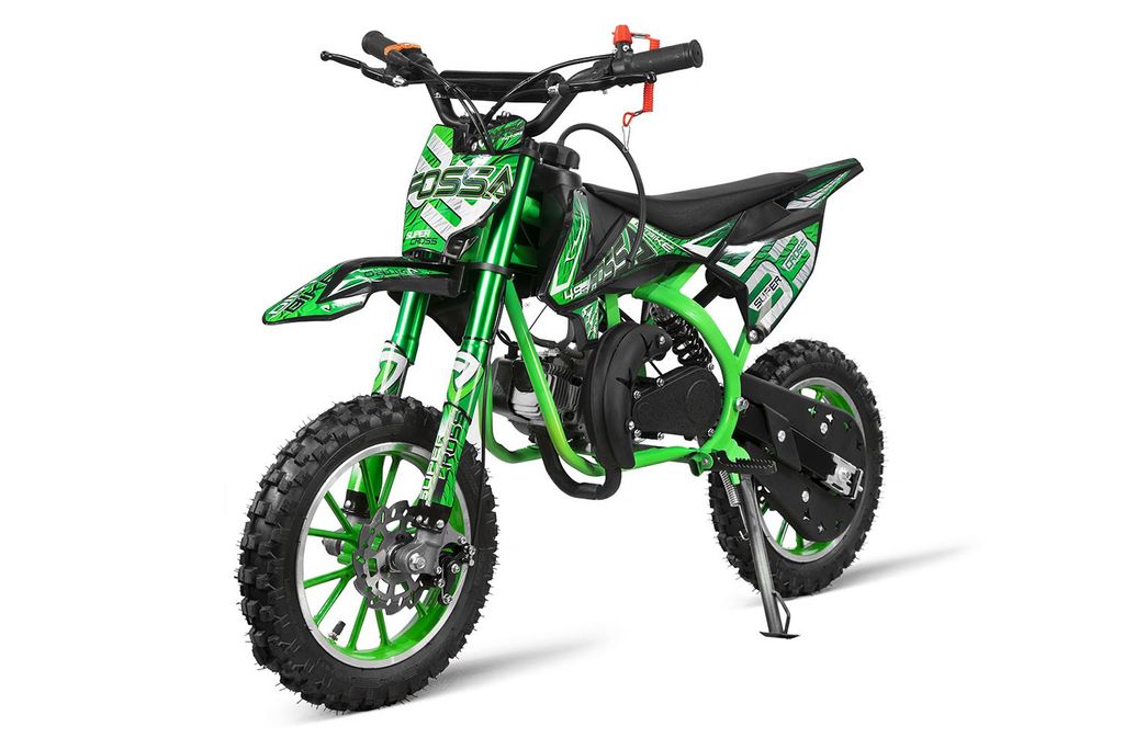 Pocketbike 49ccm Cross Bike Kinder Crossbike Dirtbike Kindermotorrad Fossa Grün