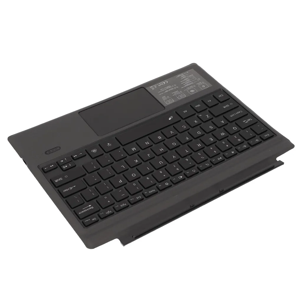 Clavier Bluetooth ultra-mince noir - Frappe silencieuse pour tablettes - 5