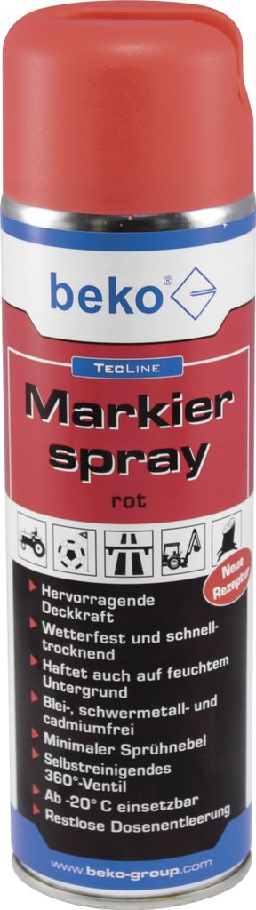 beko TecLine Markierspray 500 ml rot 294 5 500 Produktbild 