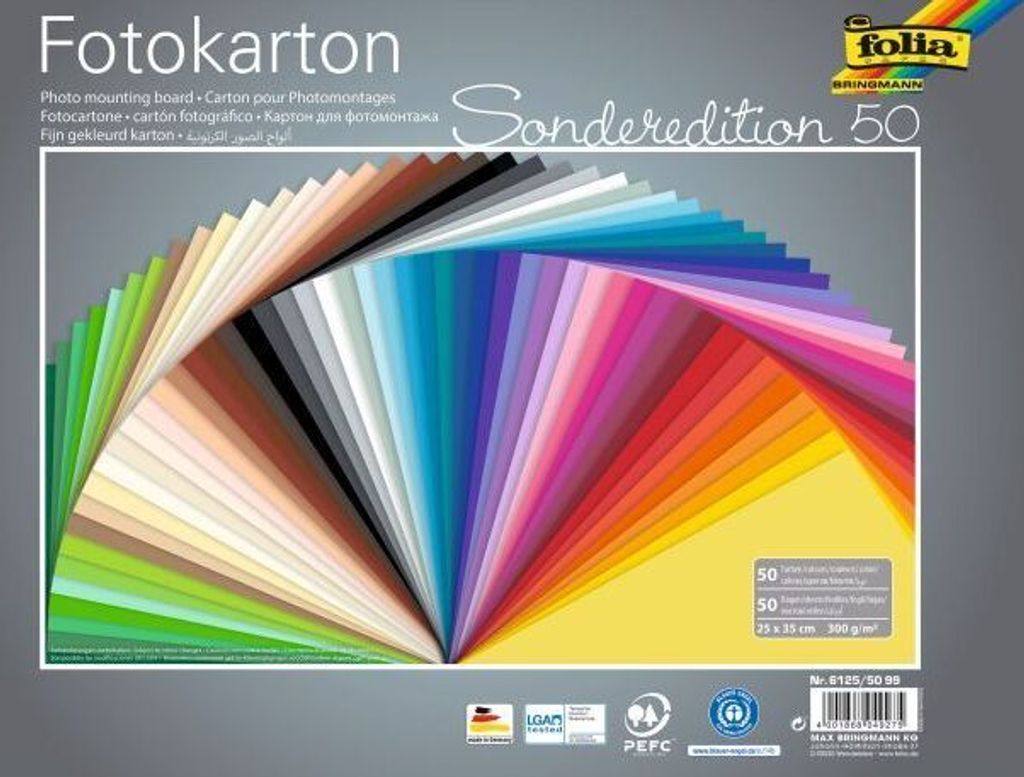 Folia 6125/50 99 Fotokarton - 25 x 35 cm, 50 Bogen, Image du produit 