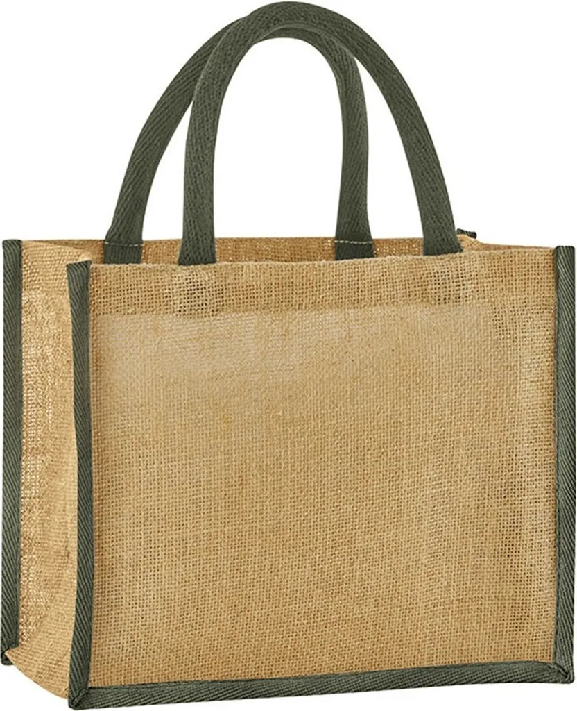 Midi Tote Bag Westford Mill RW10126 Jute Starched Chic Oliva
