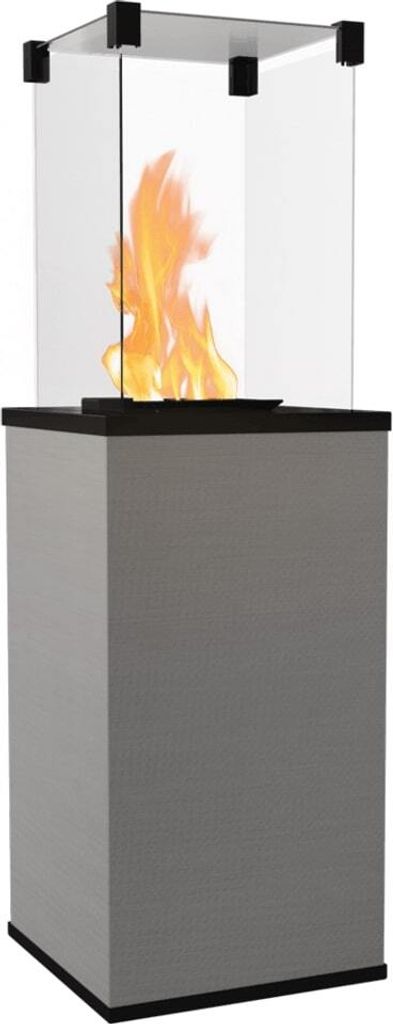KRATKI Gaskamin PATIO Quarzstein Filo Argento Gasheizgerät 4-8,2 kW
