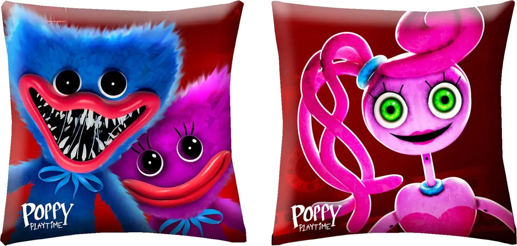 Coussin réversible Poppy Playtime peluche décorative pour chambre