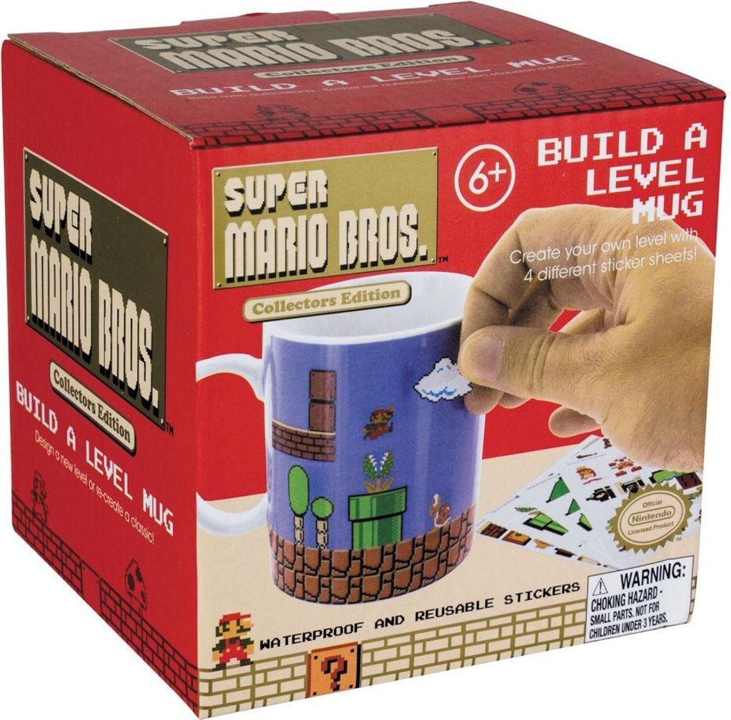 Paladone Super Mario Tasse Build A Level zum selbst gestalten, Mehrfarbig, 2