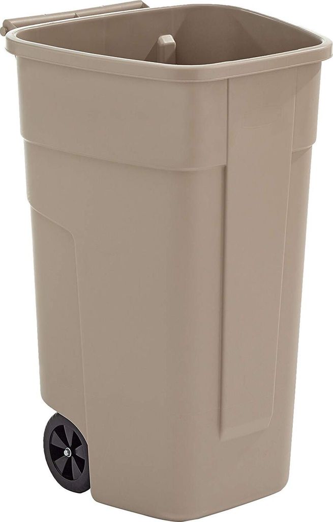 Rubbermaid Abfall-Rollcontainer 100 Liter PP beige ohne Produktbild 