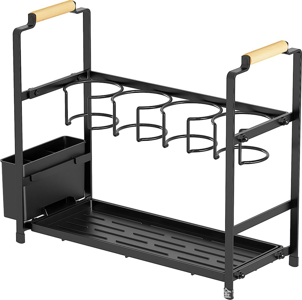 Wasserflaschen-Organizer, Aufbewahrungshalter mit Ablaufschale, rostfrei, leicht zugängliches Design, einfache Installation, Wasserbecherhalter f...