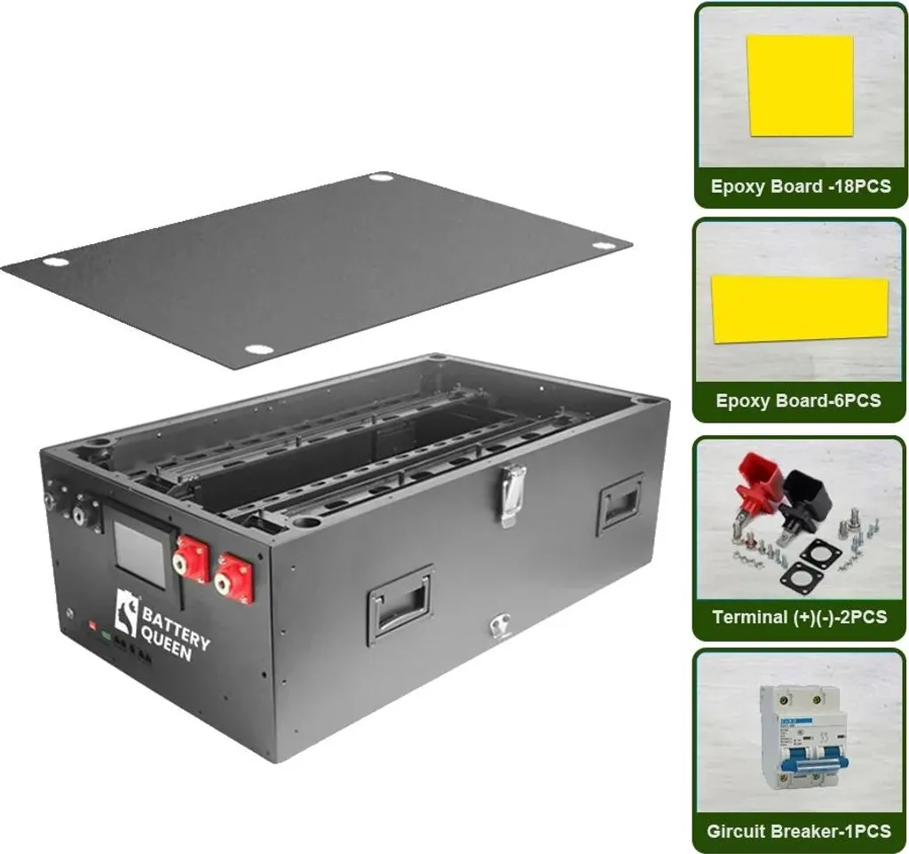 Coffret stockage 48V280AH pour cellules LifePO4 vide empilable
