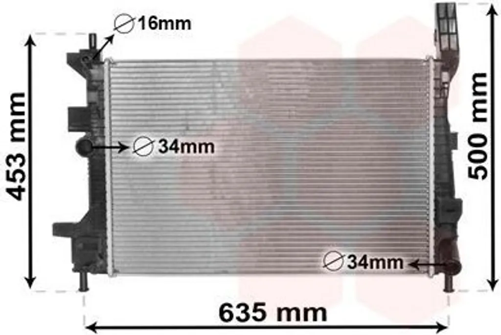 Refroidisseur d'eau de moteur pour FORD FOCUS III et C-MAX II DXA CB7