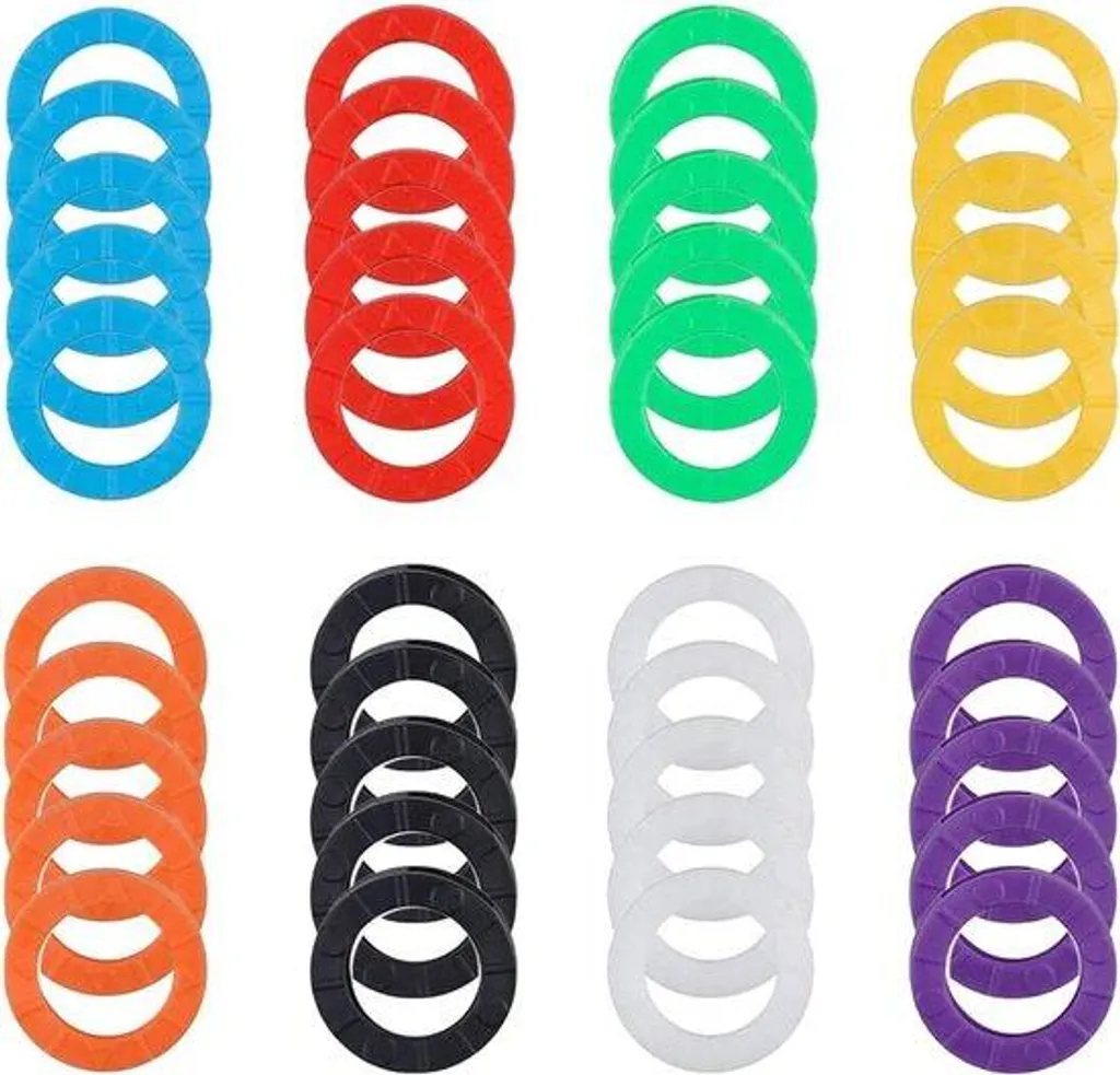 Capuchons de clés universels en caoutchouc lot de 40 pièces multicolores