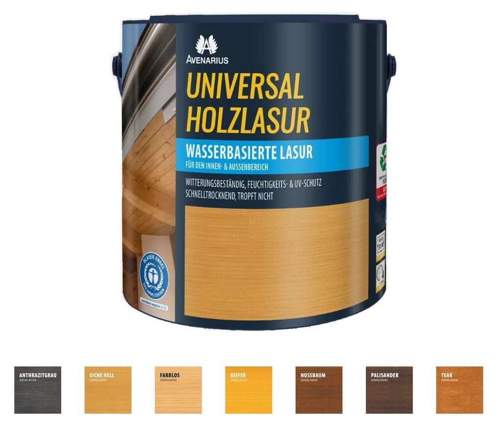 Avenarius Universal Holzlasur 5L Holzschutzlasur farblos