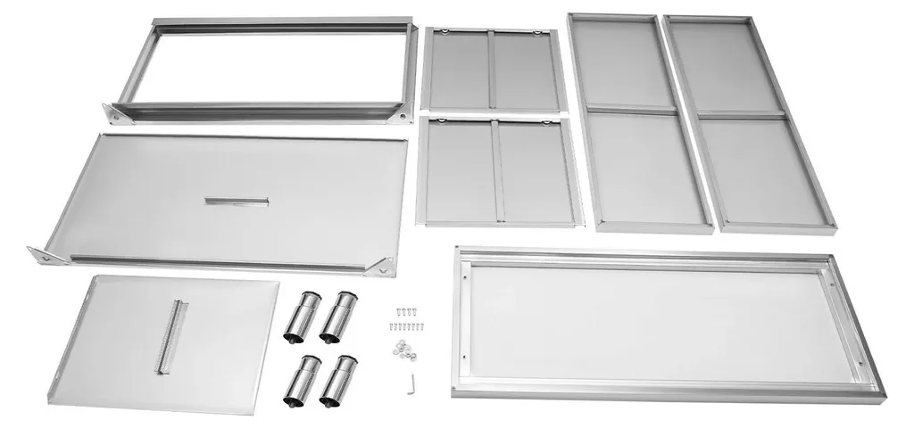 Plan de travail inox pour cuisine et atelier - Rangement à 3 étages