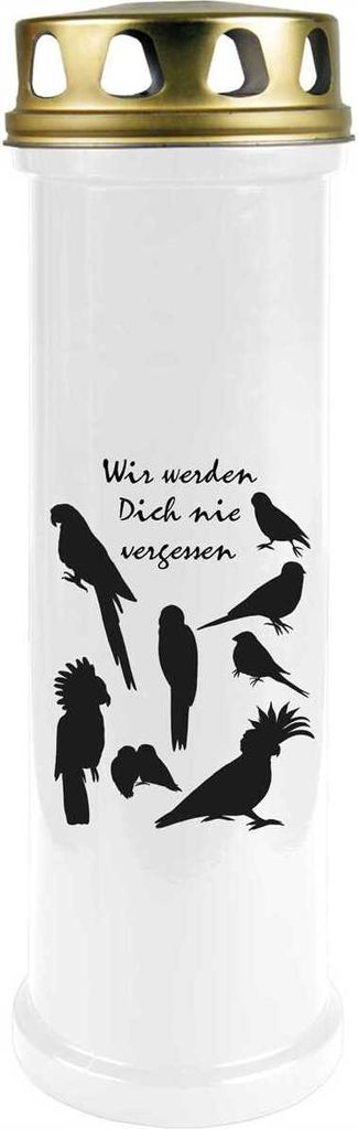 Grabkerze Gedenkkerze "Haustier" (40 bis 170 Stunden Brenndauer), mit vers. Motiv