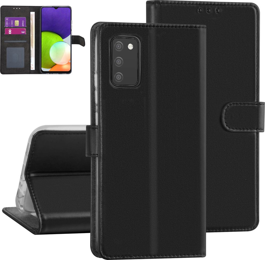 Samsung Galaxy A03s Book type case - Black - Card holder - Magnetic closure