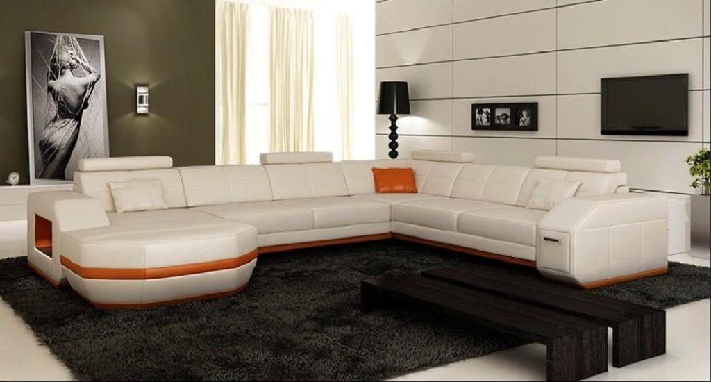 Wohnlandschaft Ecksofa U Form Big XXL Couch