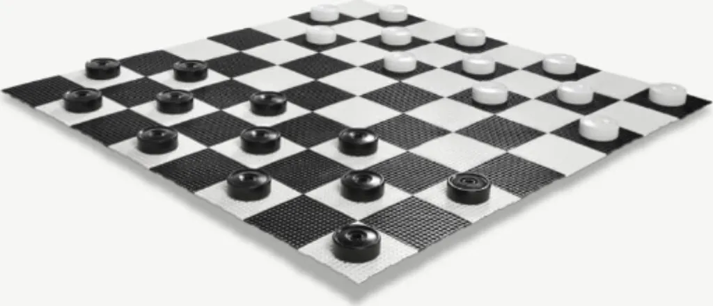 Pions de Jeu de Dames Géant 10cm en PVC pour Jardin et Extérieur - 24 Pièces