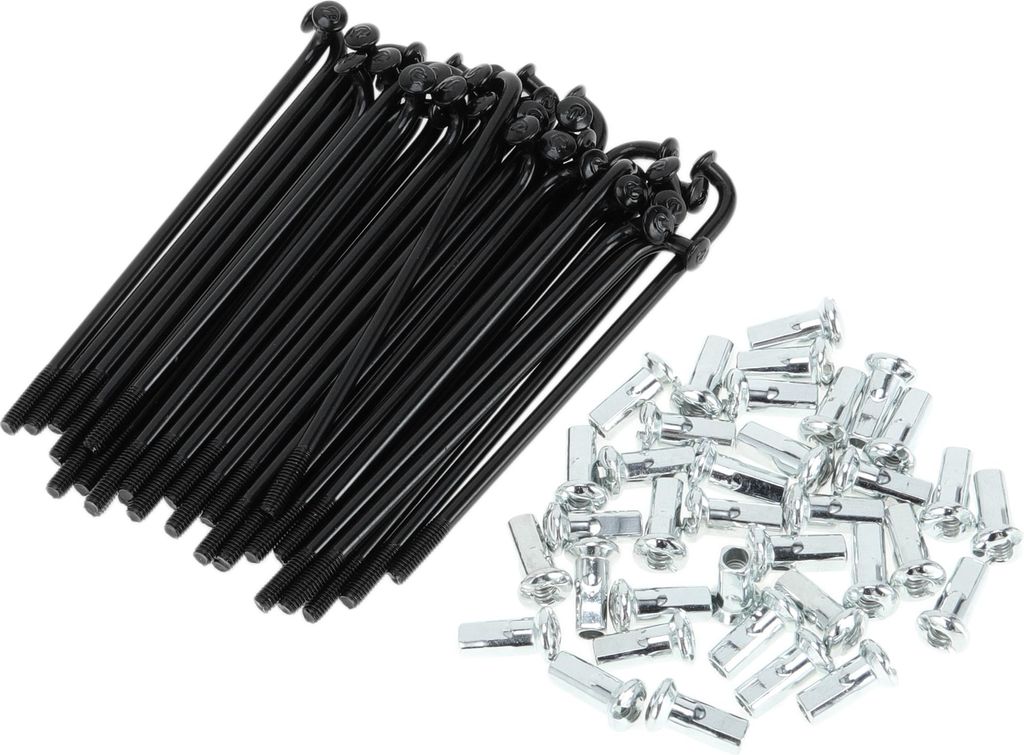 1 Satz Universal-Fahrradspeichen 12G 72mm Länge Fahrradrad-Speichen-Nippel Schwarz Kohlenstoffstahl