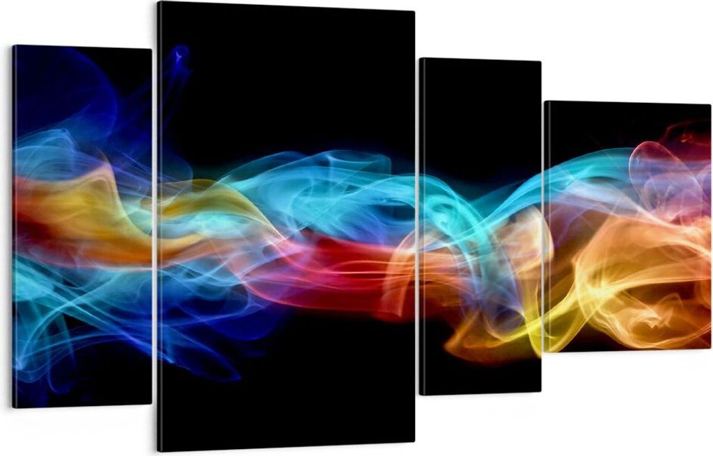 Bild auf Leinwand - Leinwandbild - Abstrakt luft bunt figur - 120x70cm - Wand Bild - Wanddeko - Leinwanddruck - Bilder - Kunstdruck - Wanddekoratio...