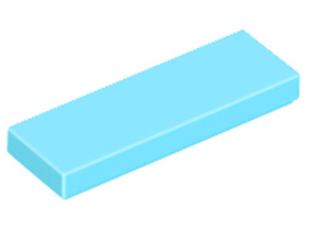 Lego 1x3 Fliesen 63864 - 1 Stück Mittleres Azurblau