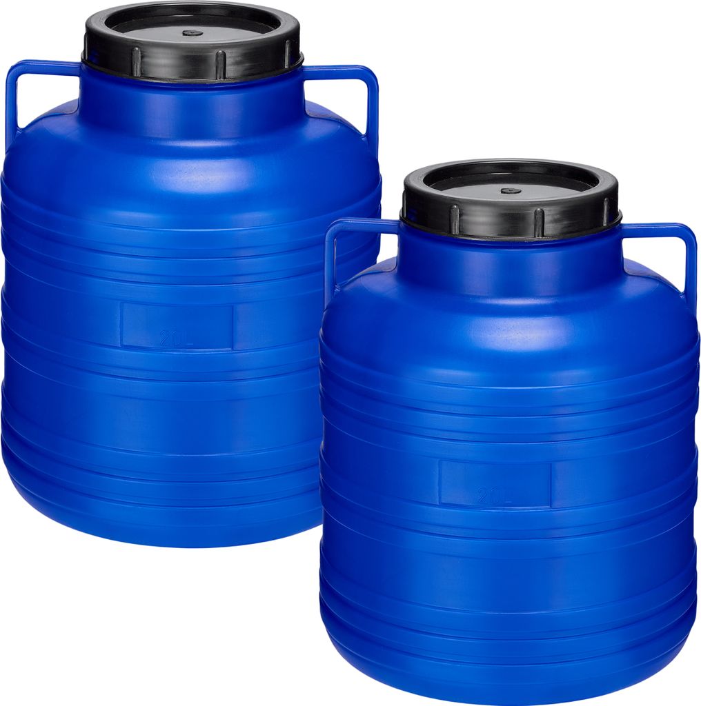 Set 20 Liter Futtertonne BPA-frei Lebensmittel-Fass Regentonne