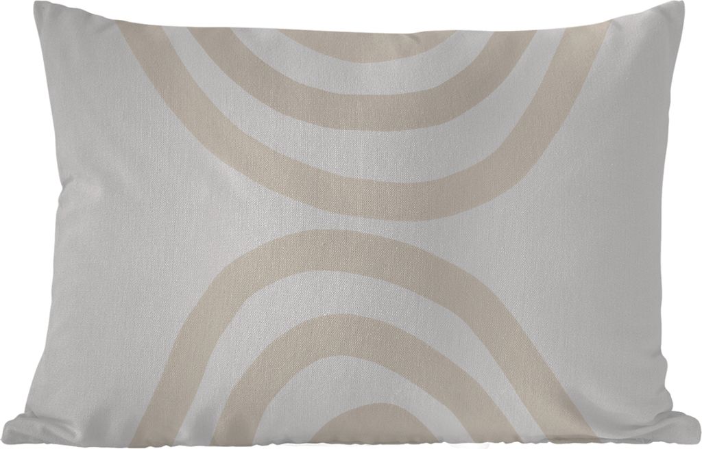 MuchoWow Outdoor Kissen - Regenbogen - Pastell - Design - Abstrakt - 60x40 cm - Wetterfest - Lounge Kissen - Zierkissen - Kissen für Innenräume