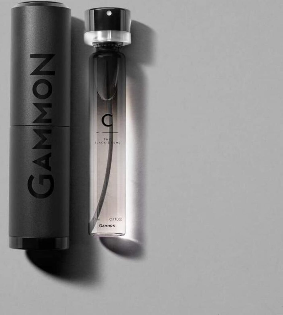 GAMMON Black Notes Parfum Starter C (1x20 ml), das frisch-holzige BLACK DRUMS Herren Parfum Herrenduft, Eau de Parfum, 20% Parfum-Öl, Zitrus
