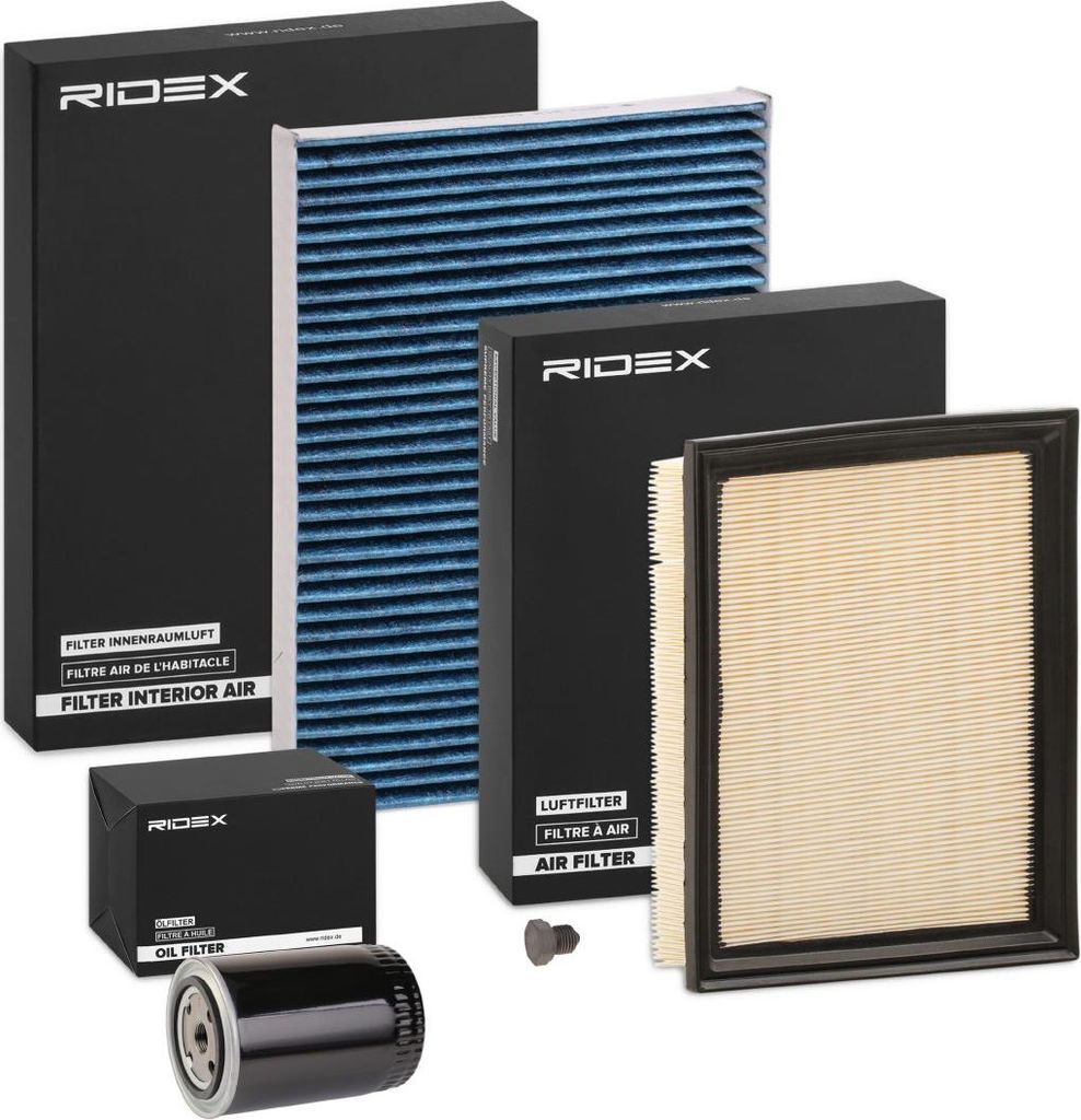 RIDEX Filterset Inspektionspaket Filtersatz für VW GOLF III (1H1) Golf IV Cabrio (1E) Golf III Cabrio (1E7) GOLF III Variant (1H5) Vento (1H2)