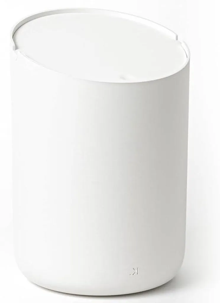 Petite poubelle 15L blanche antidérapante pour salle de bains et bureau