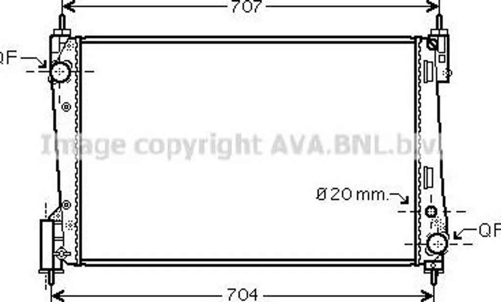 Radiateur Moteur AVA OLA2423 pour Corsa D - Remplacement OE 55703926