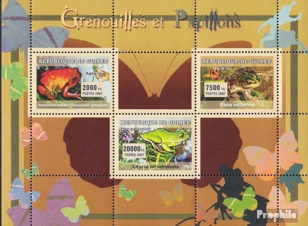 Briefmarken Guinea 2007 Mi 4677-4679 Kleinbogen (kompl. Produktbild 