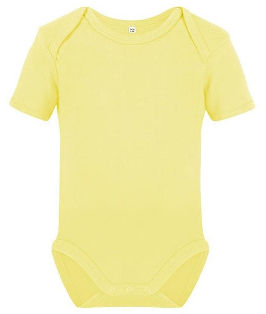 Link Kids Wear - "Bailey 01" Bodysuit für Baby, Baumwolle aus biologischem Anbau, kurzärmlig LT5427 (68) (Pastel Geld)