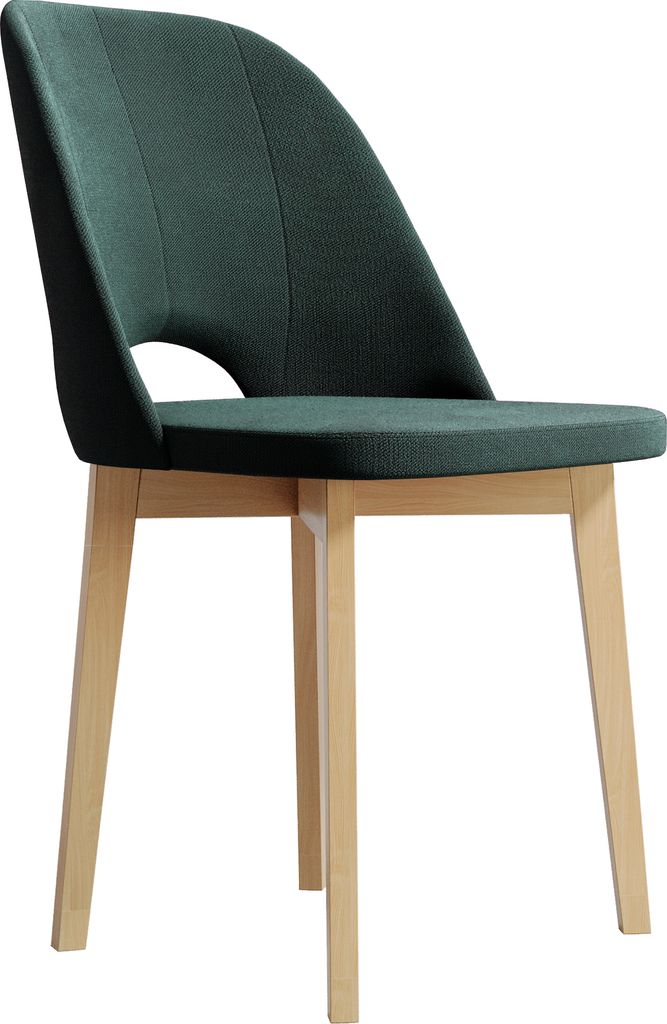 Beautysofa Esszimmerstuhl Elixir (1 St), Stühle ohne Armlehne, aus Velours, mit Holzgestell (Stoff: riviera 38 - grün, Beinfarbe: Buche)