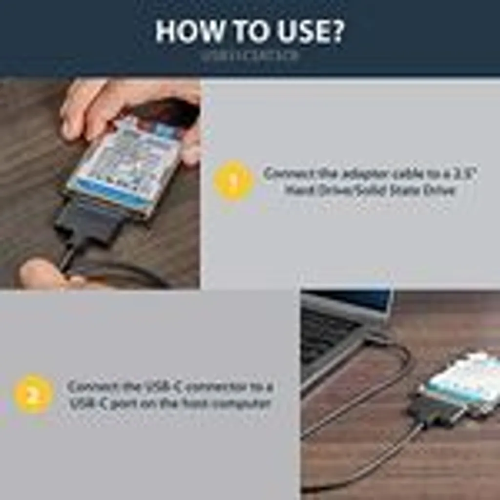 Adaptateur USB C vers SATA StarTech.com pour disque dur SSD 2.5 - 11