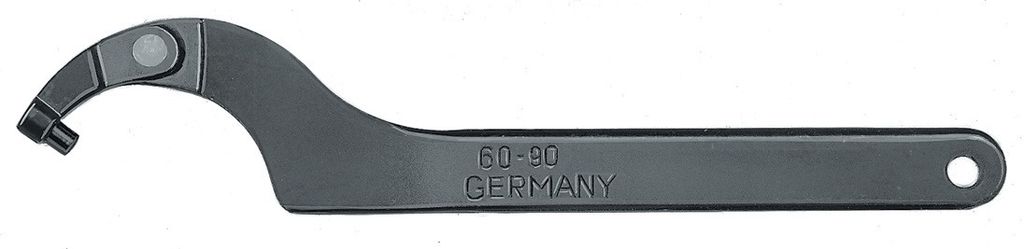 AMF Gelenk Hakenschlüssel mit Zapfen für Muttern 95-155mm im Brünierton Länge 335mm - 53090