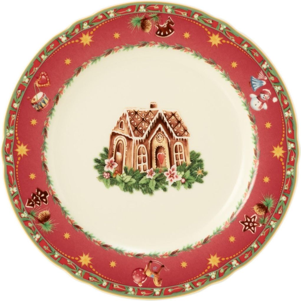 6 x Frühstücksteller rund 20 cm - Seltmann Weiden Marieluise Weihnachtsnostalgie