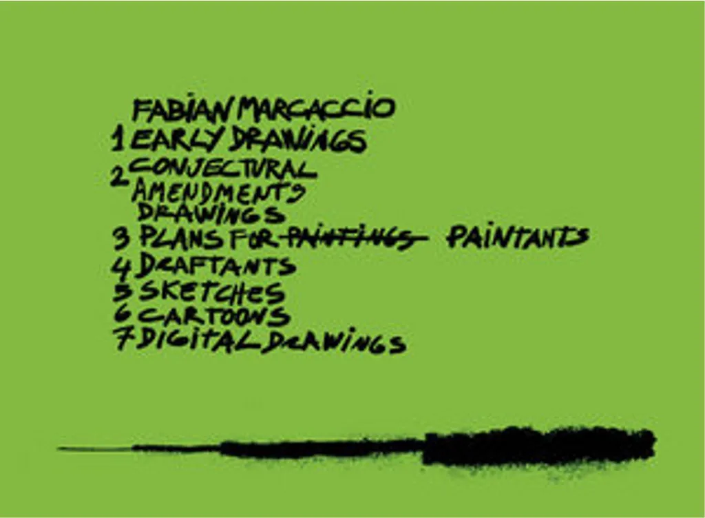 Livre Fabian Marcaccio Drawings avec illustrations originales et rares
