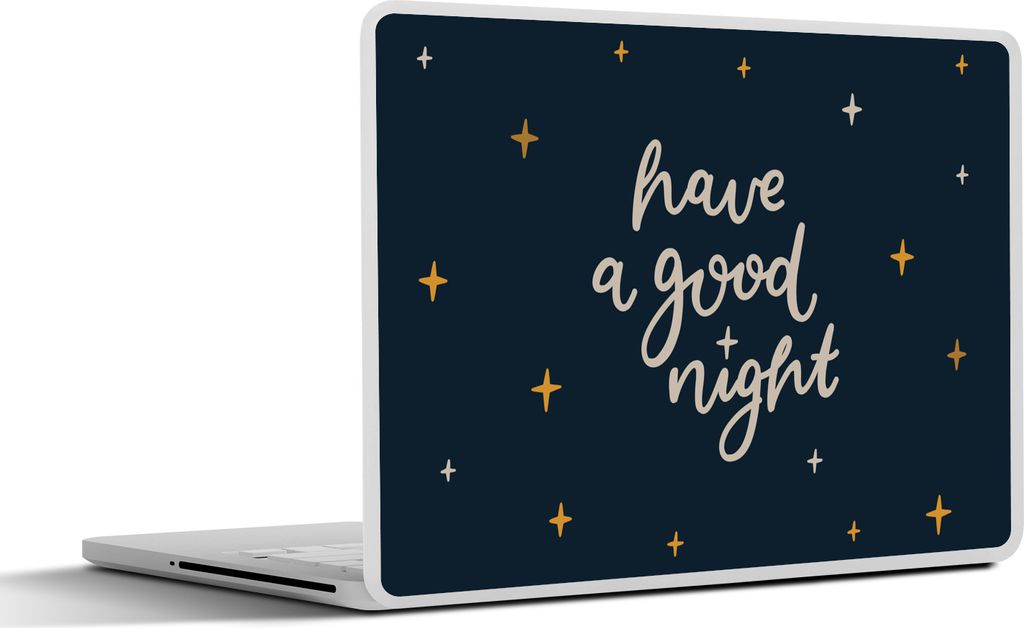 MuchoWow Laptop Aufkleber Sticker Cover Sprichwörter - Eine gute Nacht - Kinder - Zitate - Kinder - Baby 36.5x27.5 cm - Laptop-Sticker