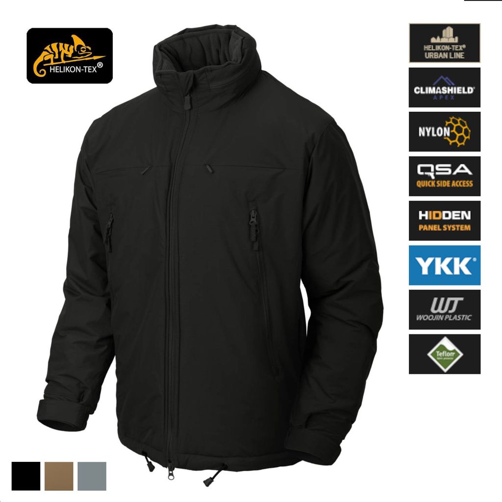 Helikon-Tex Husky Taktische Winterjacke – Climashield Apex 100 g – in mehreren Varianten erhältlich, Größe:L, Farbe:Schwarz