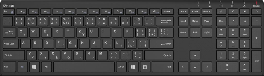 YENKEE Wireless keyboard Slim YKB 2000 CSBK Obrázok produktu 
