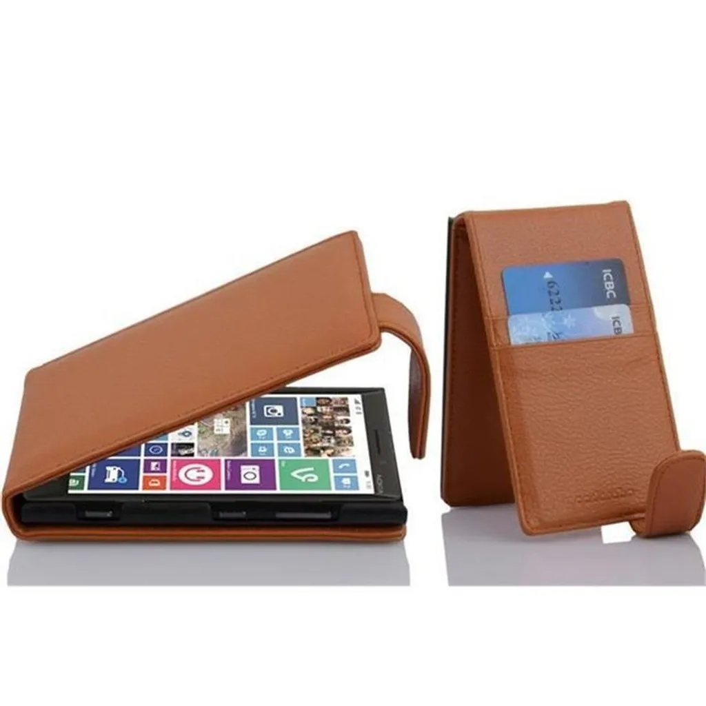 Custodia a Libro Nokia Lumia 930 Marrone Slim Case Cadorabo
