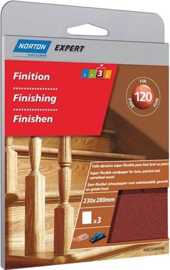 Superflex Schleifpapier Körnung 120 X3 Sc - Norton