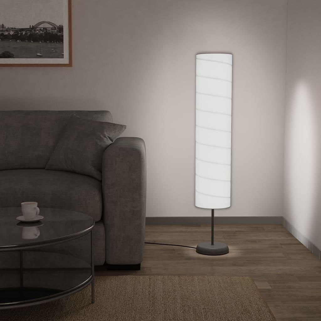 A floor lamp is shown next to a sofa in a living room setting.
